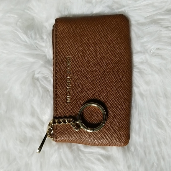 Michael Kors caramel brown coin purse